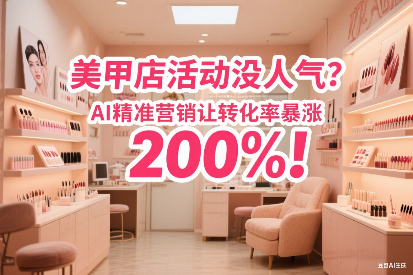 美甲店活动没人气？AI精准营销让转化率暴涨200%！